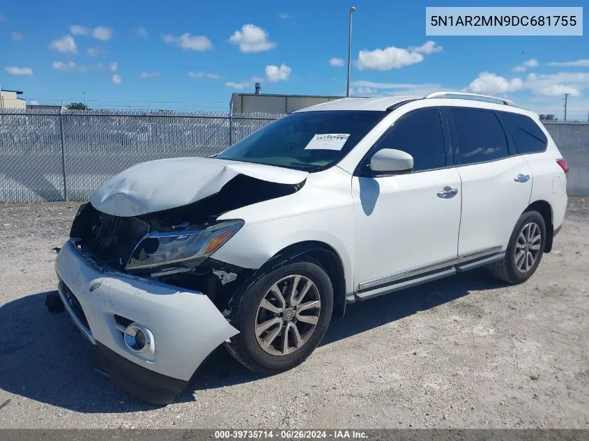 2013 Nissan Pathfinder Sl VIN: 5N1AR2MN9DC681755 Lot: 39735714