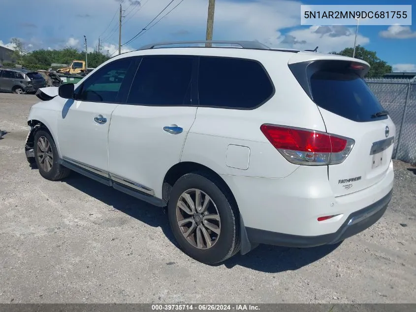 2013 Nissan Pathfinder Sl VIN: 5N1AR2MN9DC681755 Lot: 39735714