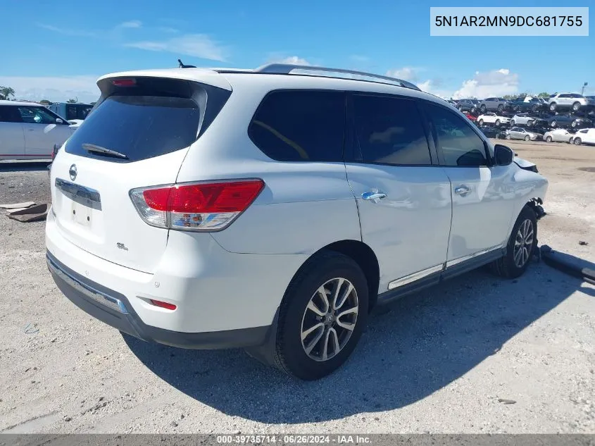 2013 Nissan Pathfinder Sl VIN: 5N1AR2MN9DC681755 Lot: 39735714