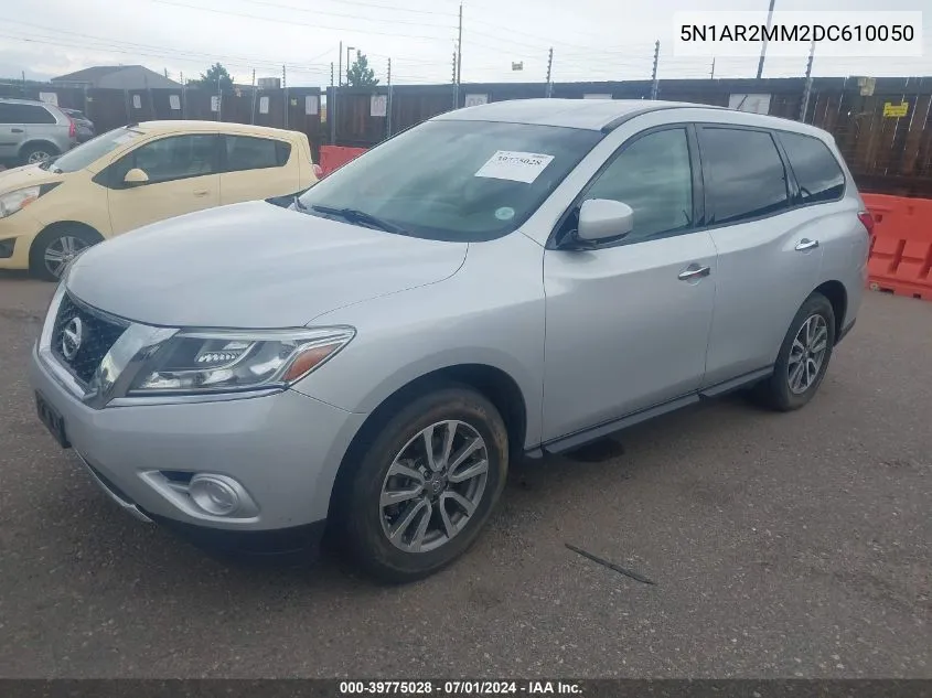 2013 Nissan Pathfinder S VIN: 5N1AR2MM2DC610050 Lot: 39775028