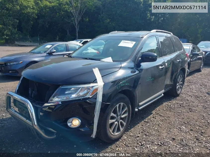 2013 Nissan Pathfinder Sl VIN: 5N1AR2MMXDC671114 Lot: 39809770