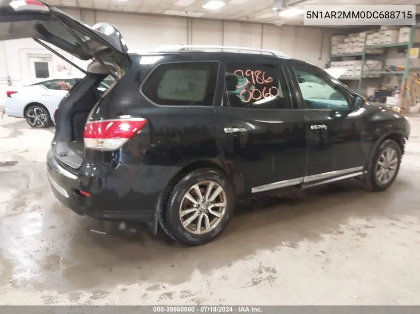 2013 Nissan Pathfinder Sl VIN: 5N1AR2MM0DC688715 Lot: 39860060