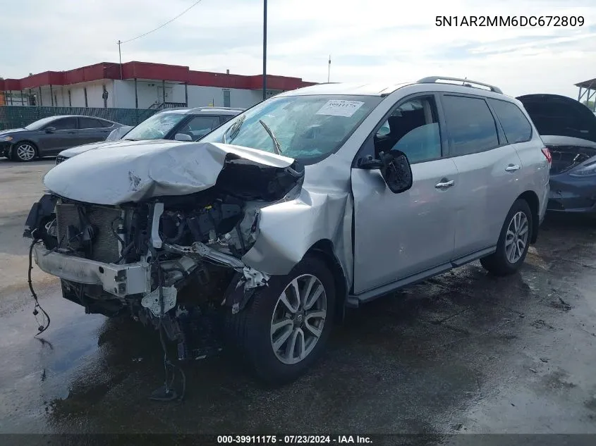 5N1AR2MM6DC672809 2013 Nissan Pathfinder Sv