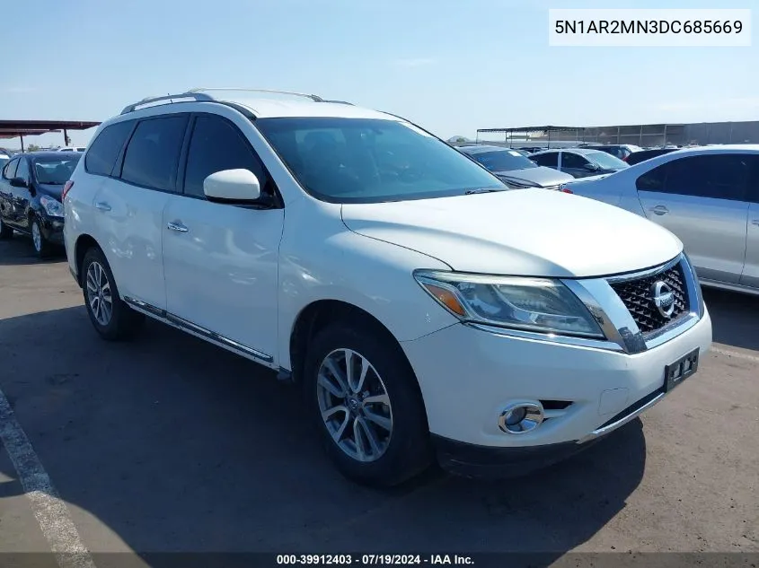 2013 Nissan Pathfinder Sl VIN: 5N1AR2MN3DC685669 Lot: 39912403