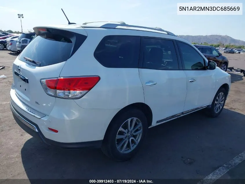 2013 Nissan Pathfinder Sl VIN: 5N1AR2MN3DC685669 Lot: 39912403