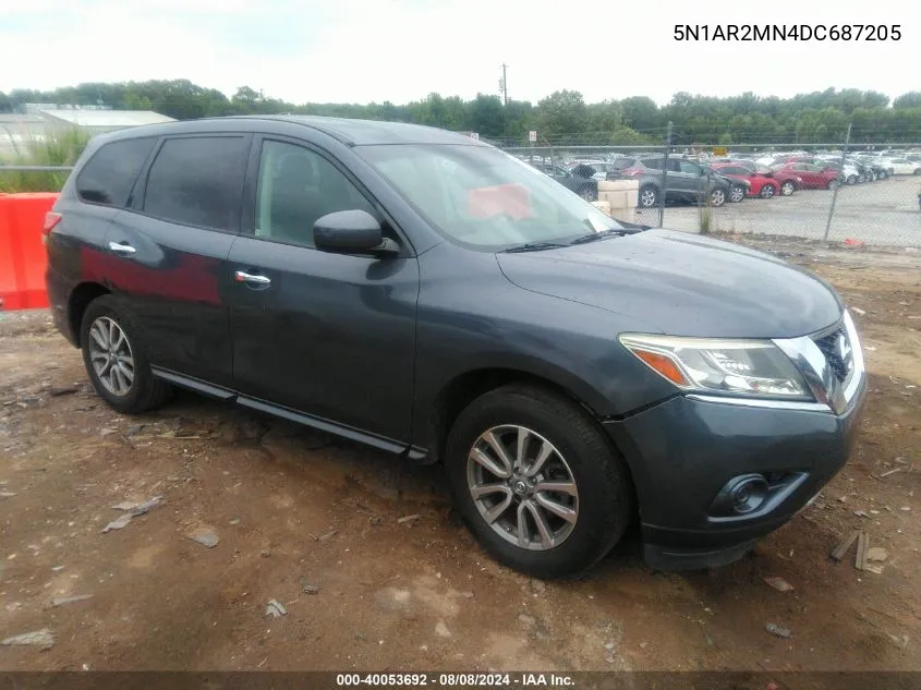 2013 Nissan Pathfinder S VIN: 5N1AR2MN4DC687205 Lot: 40053692