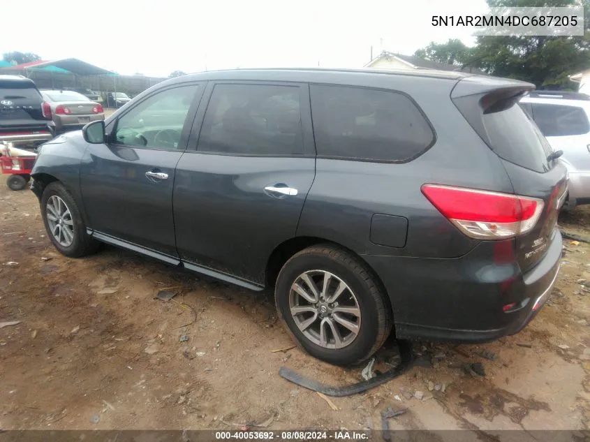 2013 Nissan Pathfinder S VIN: 5N1AR2MN4DC687205 Lot: 40053692