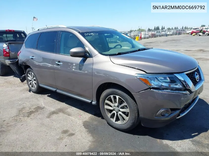 2013 Nissan Pathfinder Sv VIN: 5N1AR2MM0DC669792 Lot: 40079422