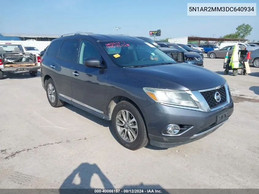 2013 Nissan Pathfinder Sl VIN: 5N1AR2MM3DC640934 Lot: 40086157