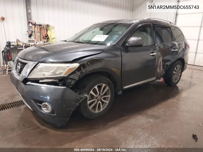 2013 Nissan Pathfinder Sl VIN: 5N1AR2MM5DC655743 Lot: 40098554