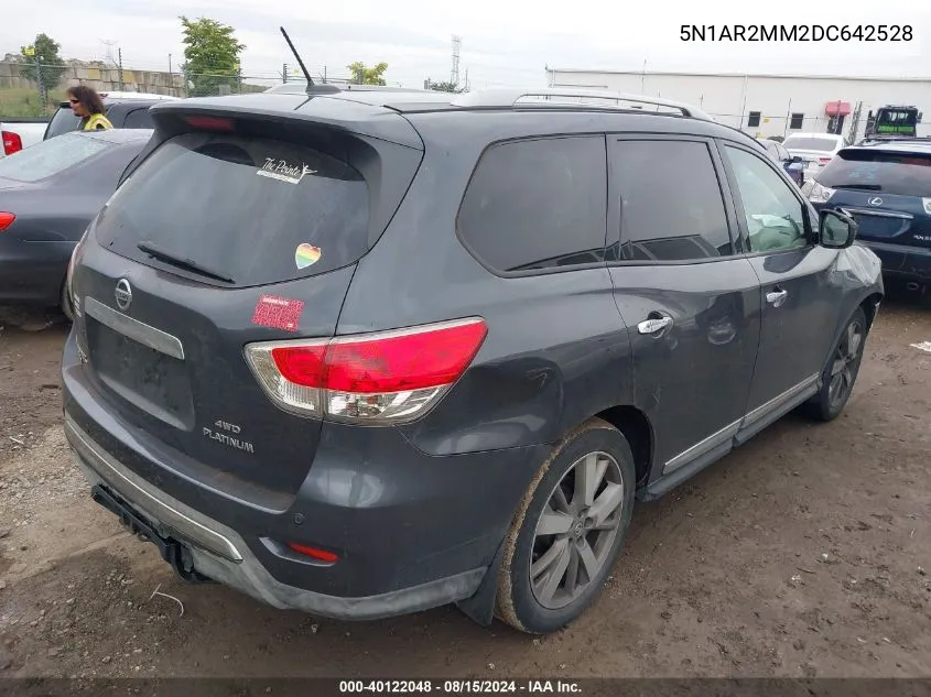 2013 Nissan Pathfinder Platinum VIN: 5N1AR2MM2DC642528 Lot: 40122048