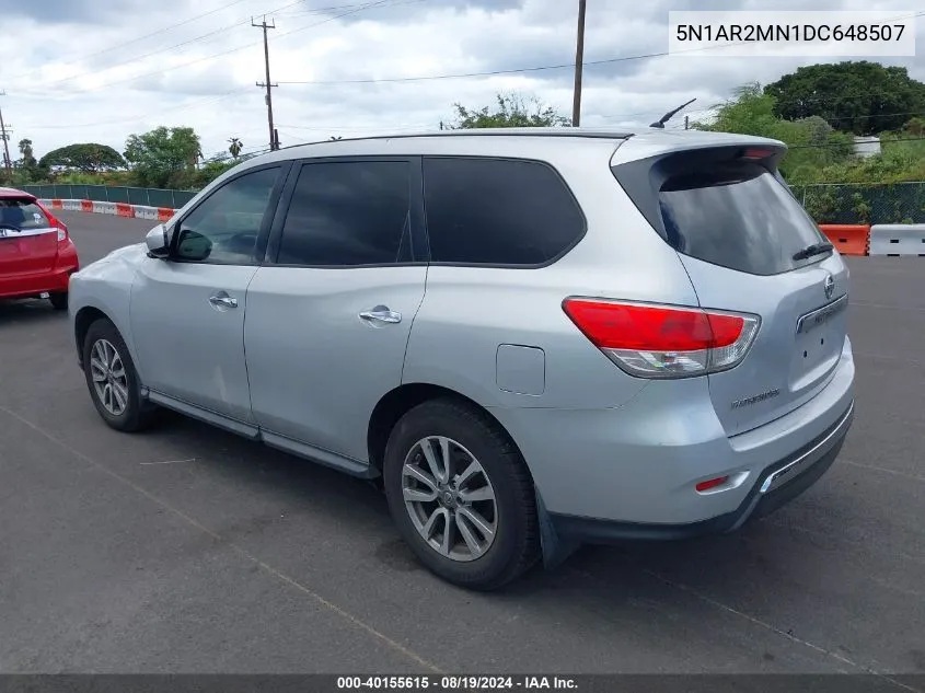 2013 Nissan Pathfinder S VIN: 5N1AR2MN1DC648507 Lot: 40155615