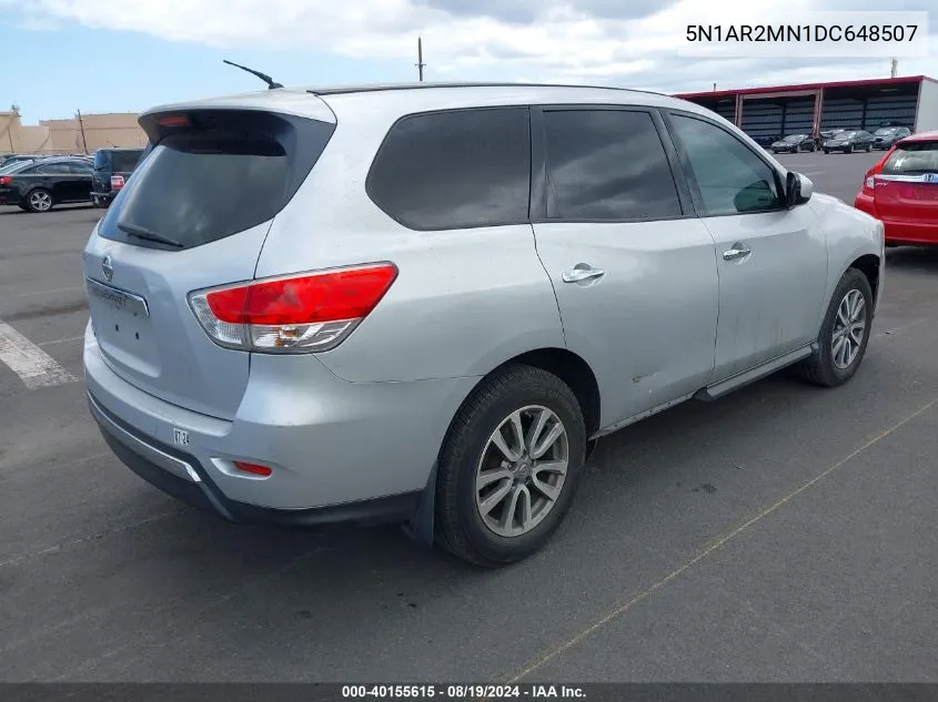 2013 Nissan Pathfinder S VIN: 5N1AR2MN1DC648507 Lot: 40155615