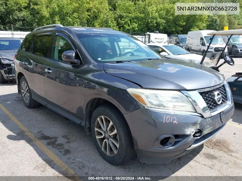 2013 Nissan Pathfinder Sv VIN: 5N1AR2MNXDC662728 Lot: 40161012