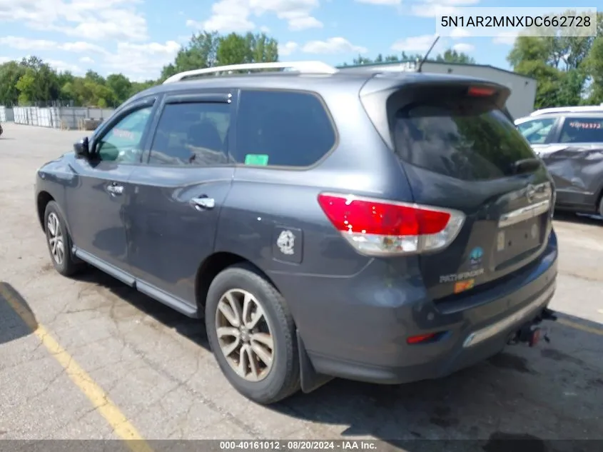 2013 Nissan Pathfinder Sv VIN: 5N1AR2MNXDC662728 Lot: 40161012