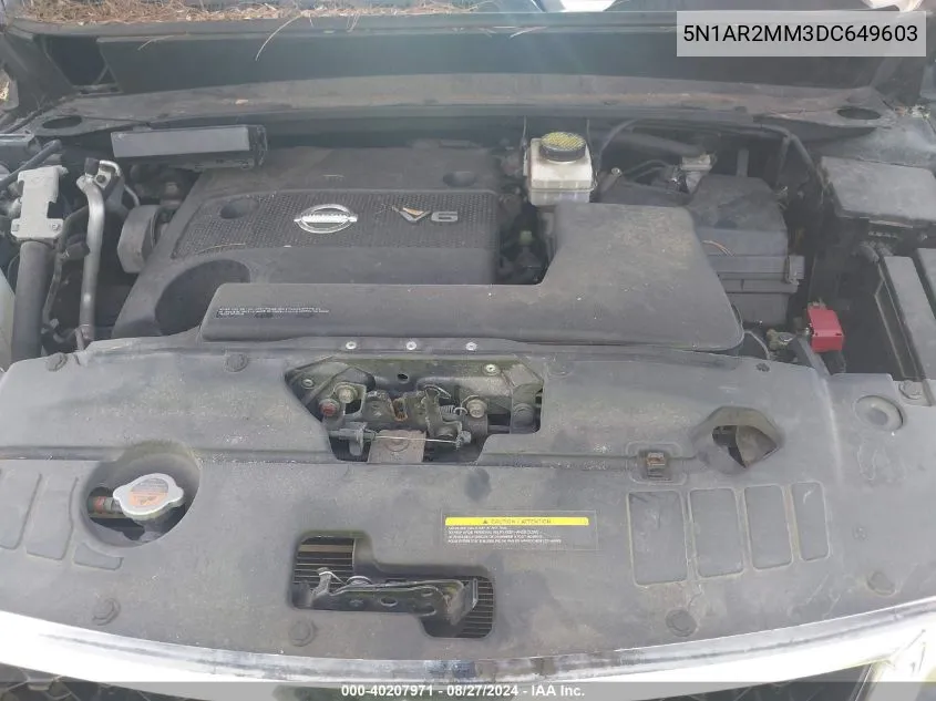 5N1AR2MM3DC649603 2013 Nissan Pathfinder Sv