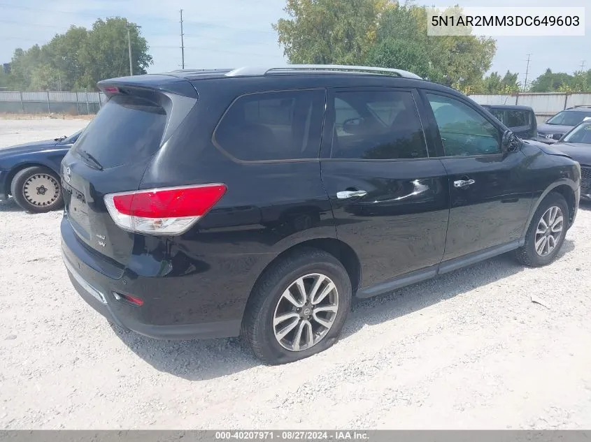 2013 Nissan Pathfinder Sv VIN: 5N1AR2MM3DC649603 Lot: 40207971