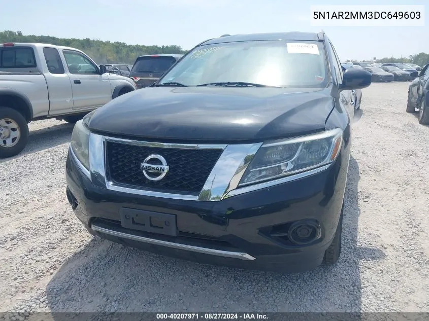 5N1AR2MM3DC649603 2013 Nissan Pathfinder Sv