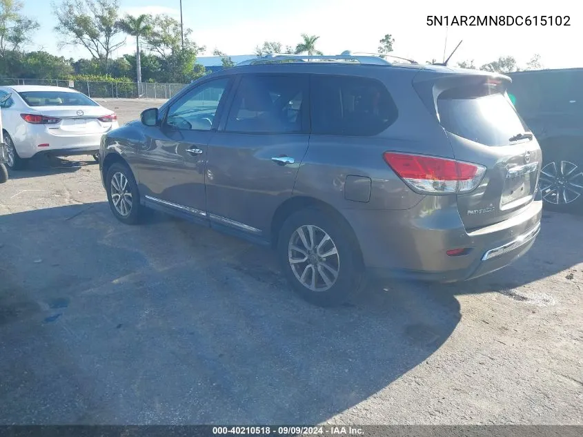 5N1AR2MN8DC615102 2013 Nissan Pathfinder Sl