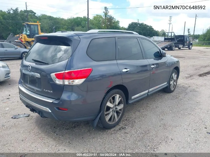 2013 Nissan Pathfinder Platinum VIN: 5N1AR2MN7DC648592 Lot: 40220151