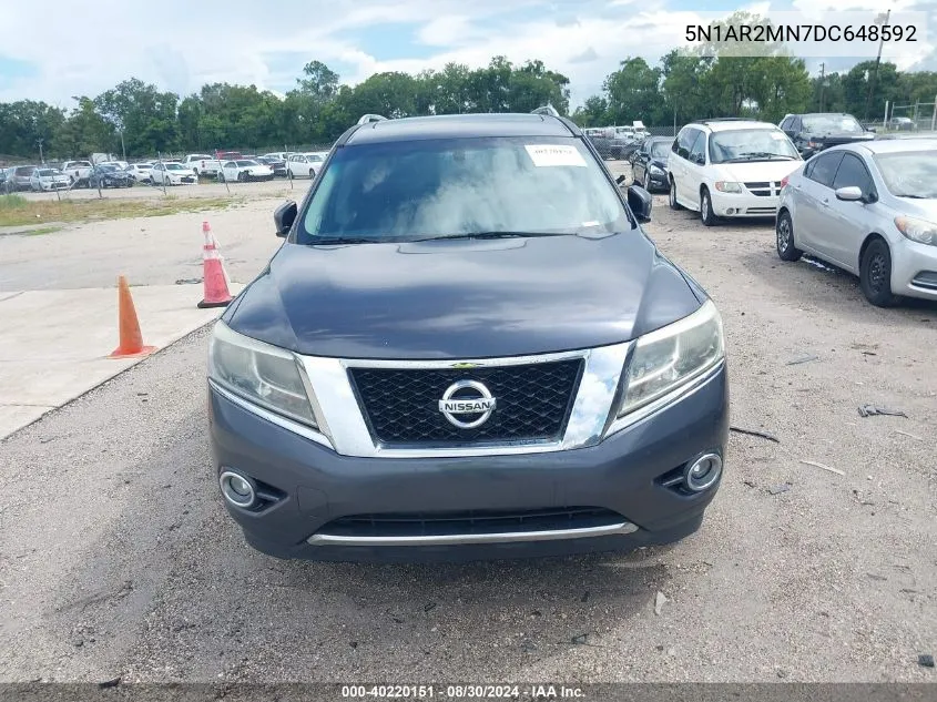 2013 Nissan Pathfinder Platinum VIN: 5N1AR2MN7DC648592 Lot: 40220151