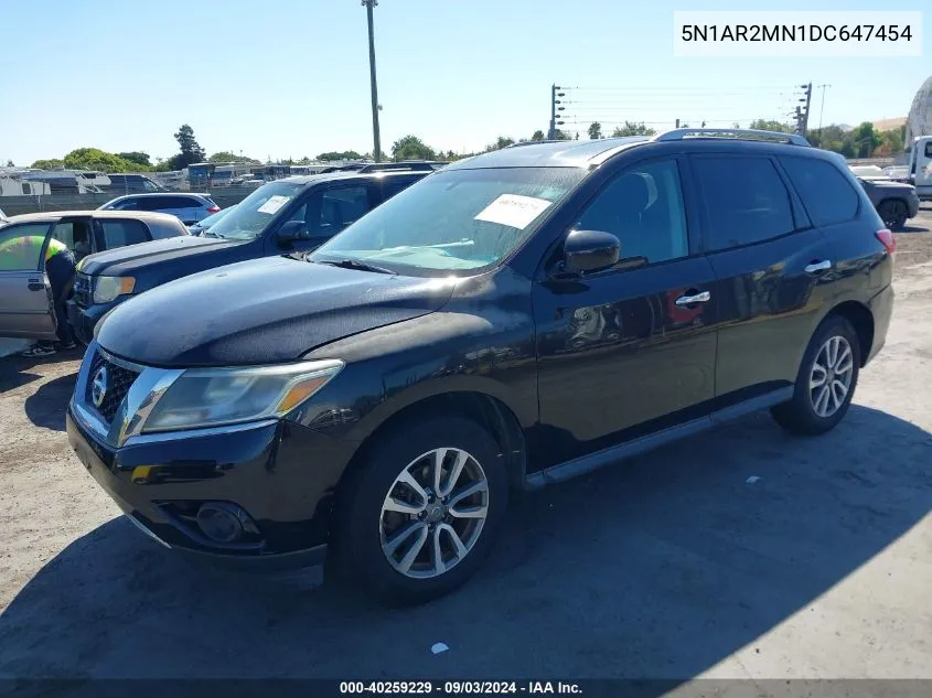 2013 Nissan Pathfinder Sv VIN: 5N1AR2MN1DC647454 Lot: 40259229