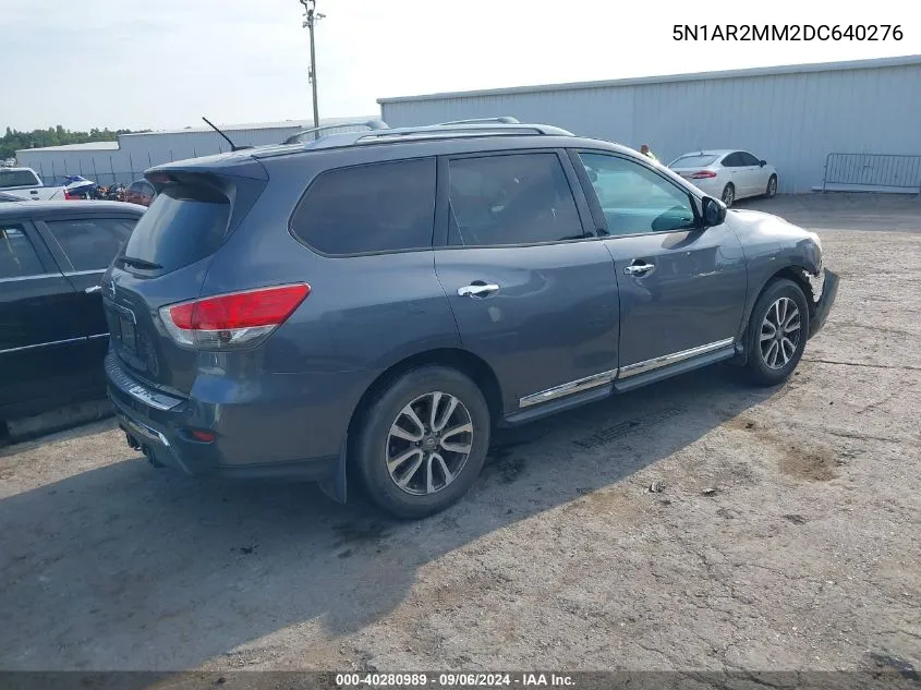 2013 Nissan Pathfinder S/Sv/Sl/Platinum VIN: 5N1AR2MM2DC640276 Lot: 40280989