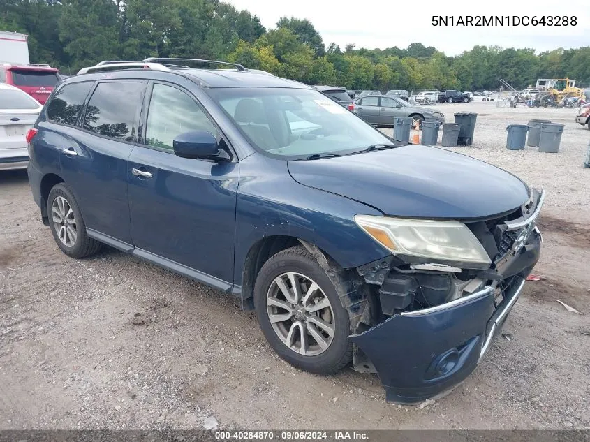 2013 Nissan Pathfinder S/Sv/Sl/Platinum VIN: 5N1AR2MN1DC643288 Lot: 40284870