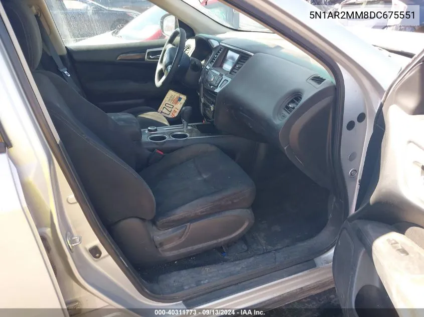 5N1AR2MM8DC675551 2013 Nissan Pathfinder S