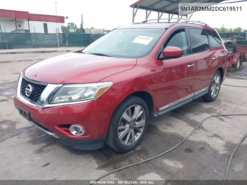 2013 Nissan Pathfinder Platinum VIN: 5N1AR2MM2DC619511 Lot: 40361003