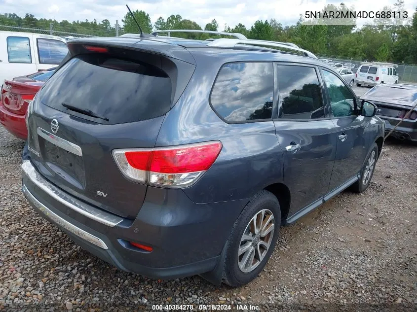 2013 Nissan Pathfinder Sv VIN: 5N1AR2MN4DC688113 Lot: 40384278