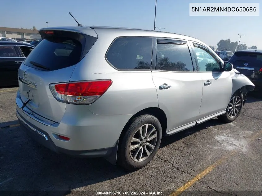 2013 Nissan Pathfinder S/Sv/Sl/Platinum VIN: 5N1AR2MN4DC650686 Lot: 40396710