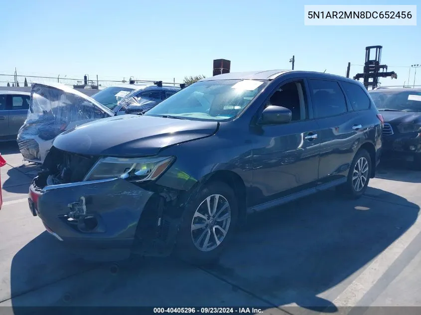 2013 Nissan Pathfinder S VIN: 5N1AR2MN8DC652456 Lot: 40405296