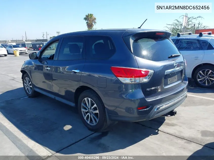 2013 Nissan Pathfinder S VIN: 5N1AR2MN8DC652456 Lot: 40405296