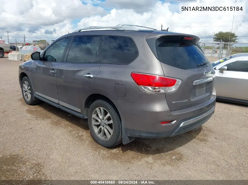 2013 Nissan Pathfinder Sl VIN: 5N1AR2MN3DC615184 Lot: 40418665