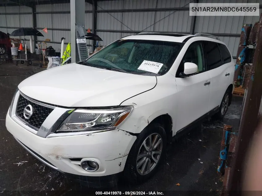 2013 Nissan Pathfinder Sl VIN: 5N1AR2MN8DC645569 Lot: 40419978