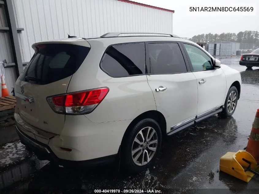 2013 Nissan Pathfinder Sl VIN: 5N1AR2MN8DC645569 Lot: 40419978