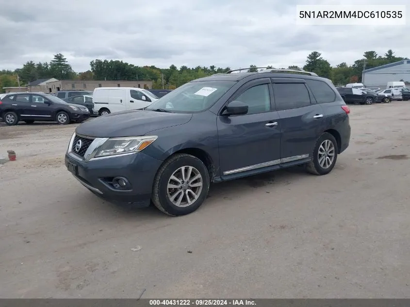 2013 Nissan Pathfinder S/Sv/Sl/Platinum VIN: 5N1AR2MM4DC610535 Lot: 40431222