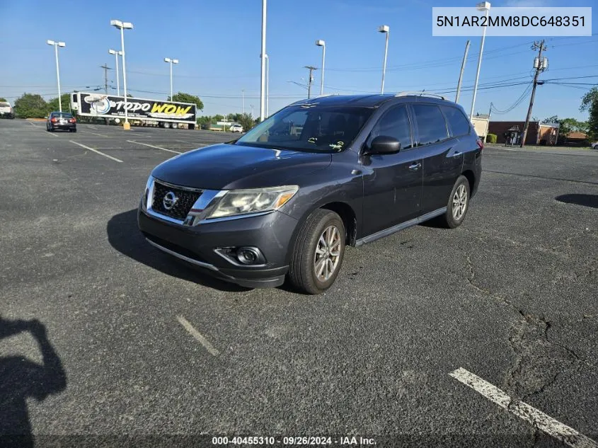 2013 Nissan Pathfinder VIN: 5N1AR2MM8DC648351 Lot: 40455310