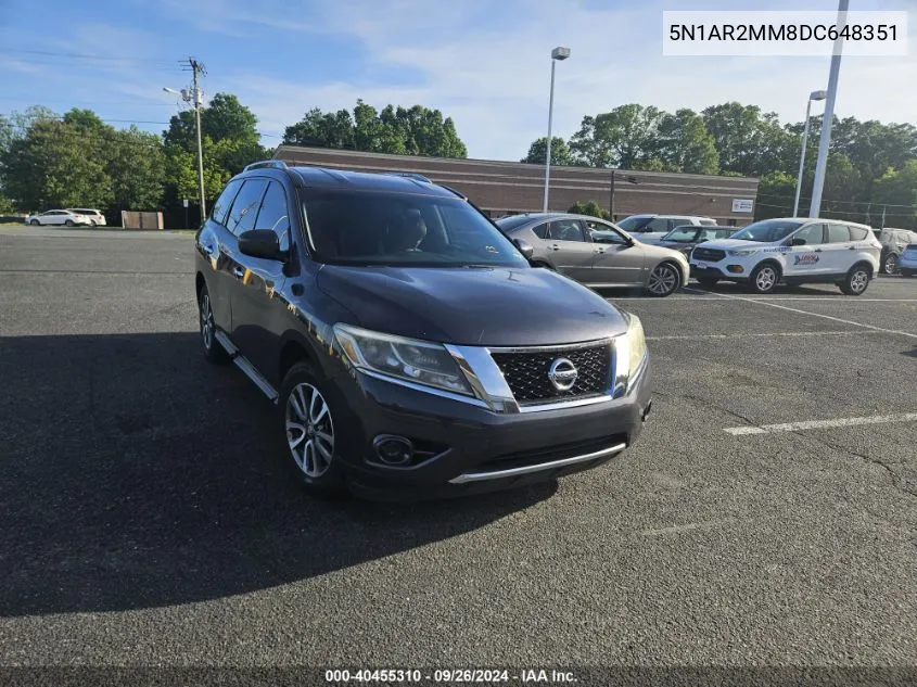 2013 Nissan Pathfinder VIN: 5N1AR2MM8DC648351 Lot: 40455310