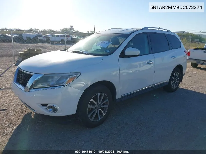 2013 Nissan Pathfinder Sl VIN: 5N1AR2MM9DC673274 Lot: 40481010