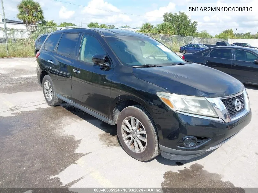 2013 Nissan Pathfinder Sv VIN: 5N1AR2MN4DC600810 Lot: 40505124