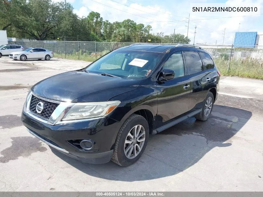 2013 Nissan Pathfinder Sv VIN: 5N1AR2MN4DC600810 Lot: 40505124