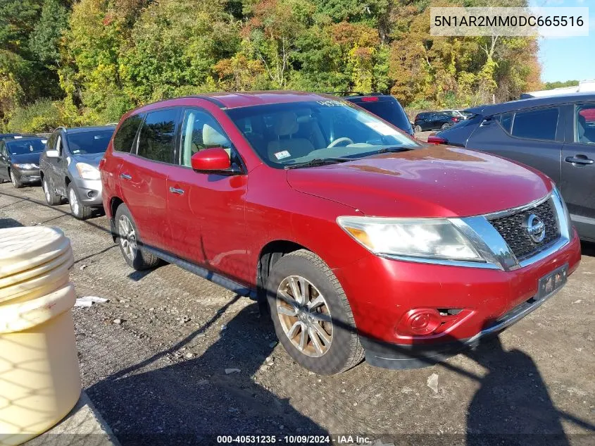 2013 Nissan Pathfinder S VIN: 5N1AR2MM0DC665516 Lot: 40531235