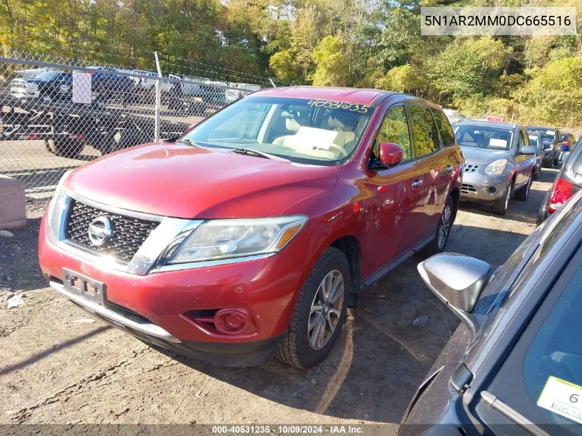 2013 Nissan Pathfinder S VIN: 5N1AR2MM0DC665516 Lot: 40531235