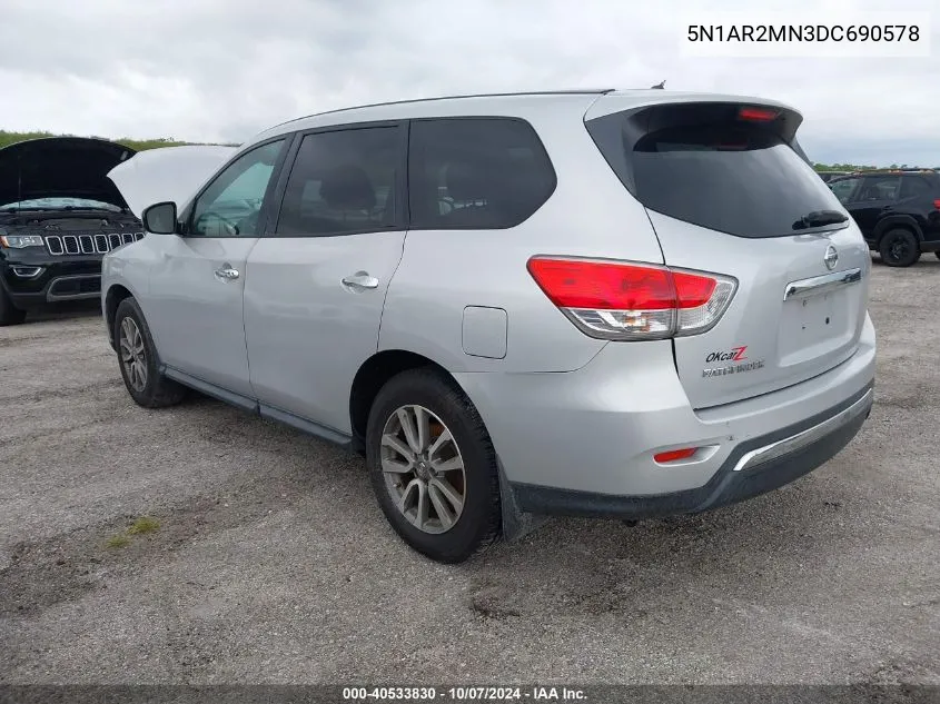 2013 Nissan Pathfinder S VIN: 5N1AR2MN3DC690578 Lot: 40533830