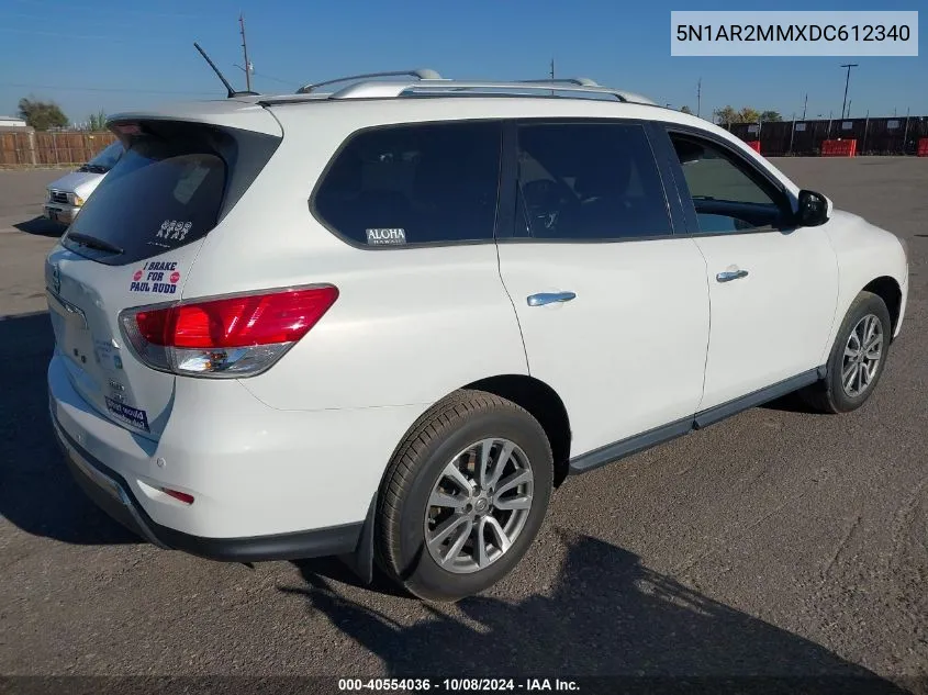 2013 Nissan Pathfinder Sv VIN: 5N1AR2MMXDC612340 Lot: 40554036