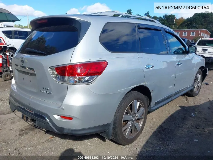 2013 Nissan Pathfinder Platinum VIN: 5N1AR2MM7DC600954 Lot: 40561203