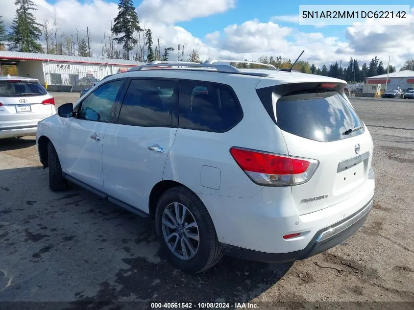 2013 Nissan Pathfinder Sv VIN: 5N1AR2MM1DC622142 Lot: 40561542