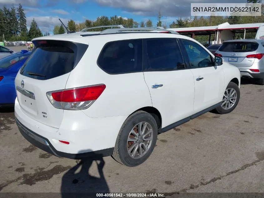 2013 Nissan Pathfinder Sv VIN: 5N1AR2MM1DC622142 Lot: 40561542